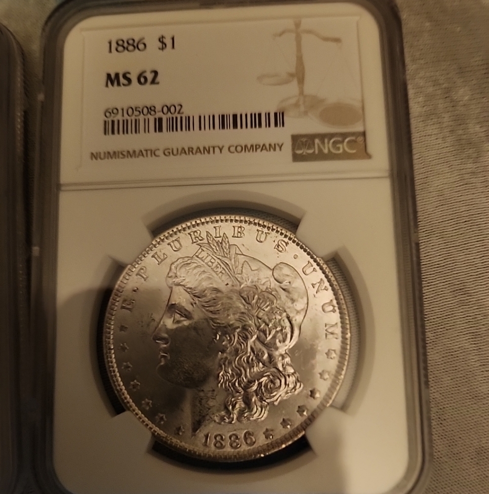 1886 Morgan Silver Dollar MS 62